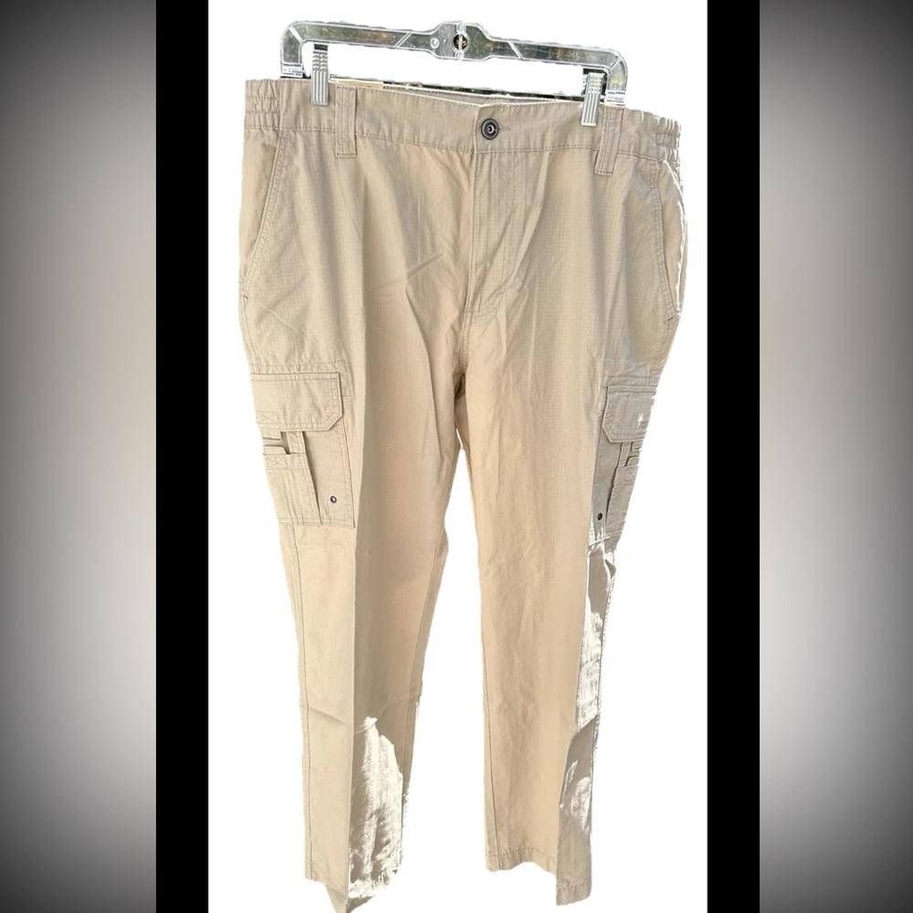 RED Head Brand Co MEN’S RH STANLEY Cargo PANTS 40x30 Pockets stretch band Sand